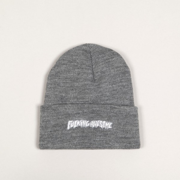 【FUCKING AWESOME】LITTLE STAMP EMBROIDERED BEANIE GREY Little Stamp Embroidered Beanie – Fucking Awesome